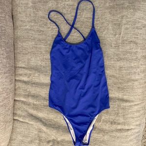 Medium PINK Victoria Secrets blue one piece bathing suit
